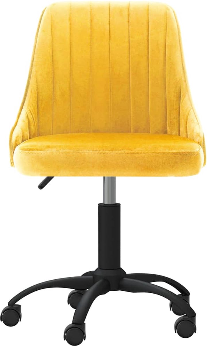 Vidaxl Eetkamerstoelen Draaibaar 2 St Fluweel - Geel