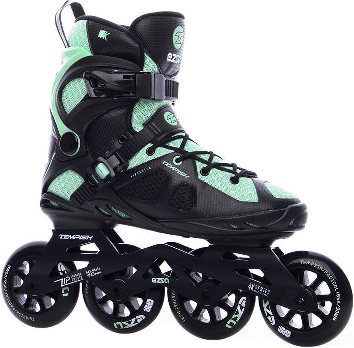 Tempish Inlineskates Ezza 85a Aluminium/nylon/zwart Mt 40 - Groen