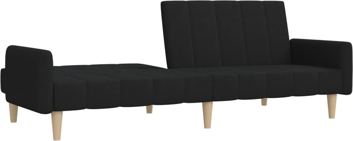 Vidaxl Slaapbank 2-zits Stof - Zwart