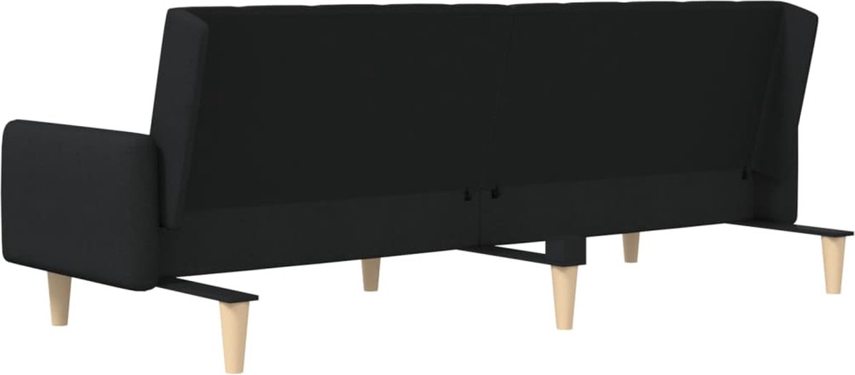 Vidaxl Slaapbank 2-zits Stof - Zwart