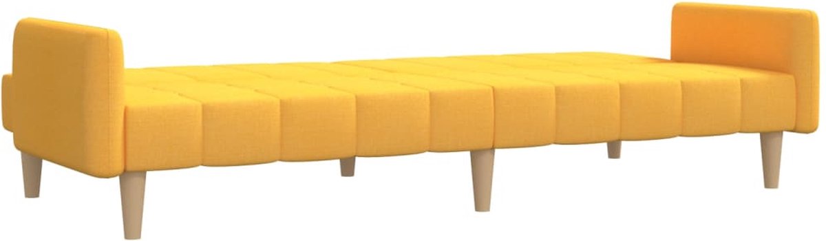 Vidaxl Slaapbank 2-zits Stof - Geel