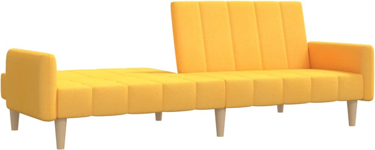 Vidaxl Slaapbank 2-zits Stof - Geel