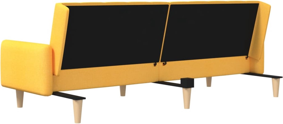 Vidaxl Slaapbank 2-zits Stof - Geel
