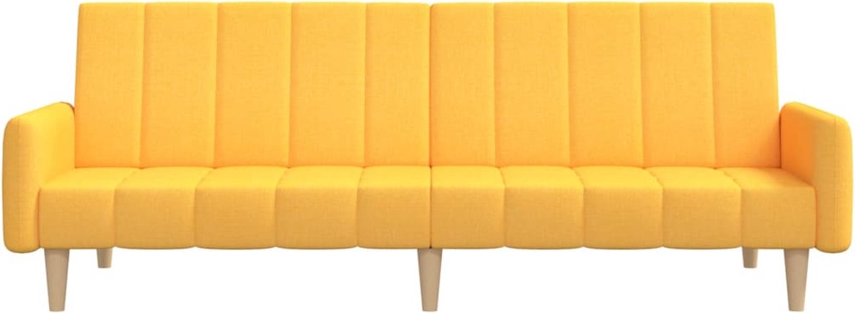 Vidaxl Slaapbank 2-zits Stof - Geel