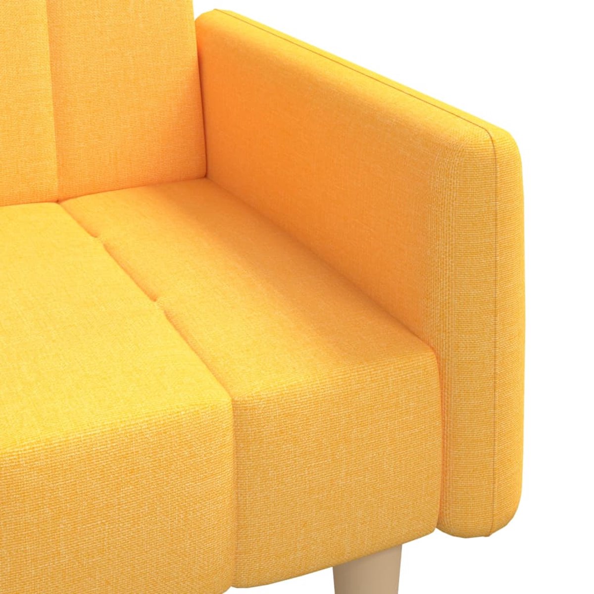 Vidaxl Slaapbank 2-zits Stof - Geel