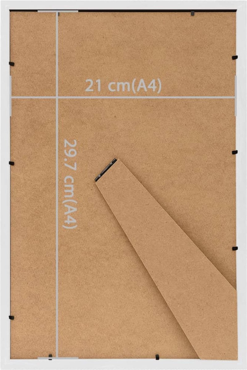 Vidaxl Fotolijsten 3 St Voor Wand Of Tafel 21x29,7 Cm Mdf Wit