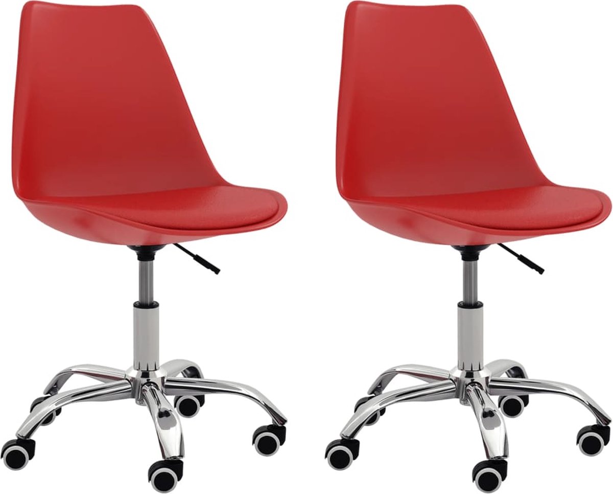 Vidaxl Eetkamerstoelen 2 St Kunstleer - Rood