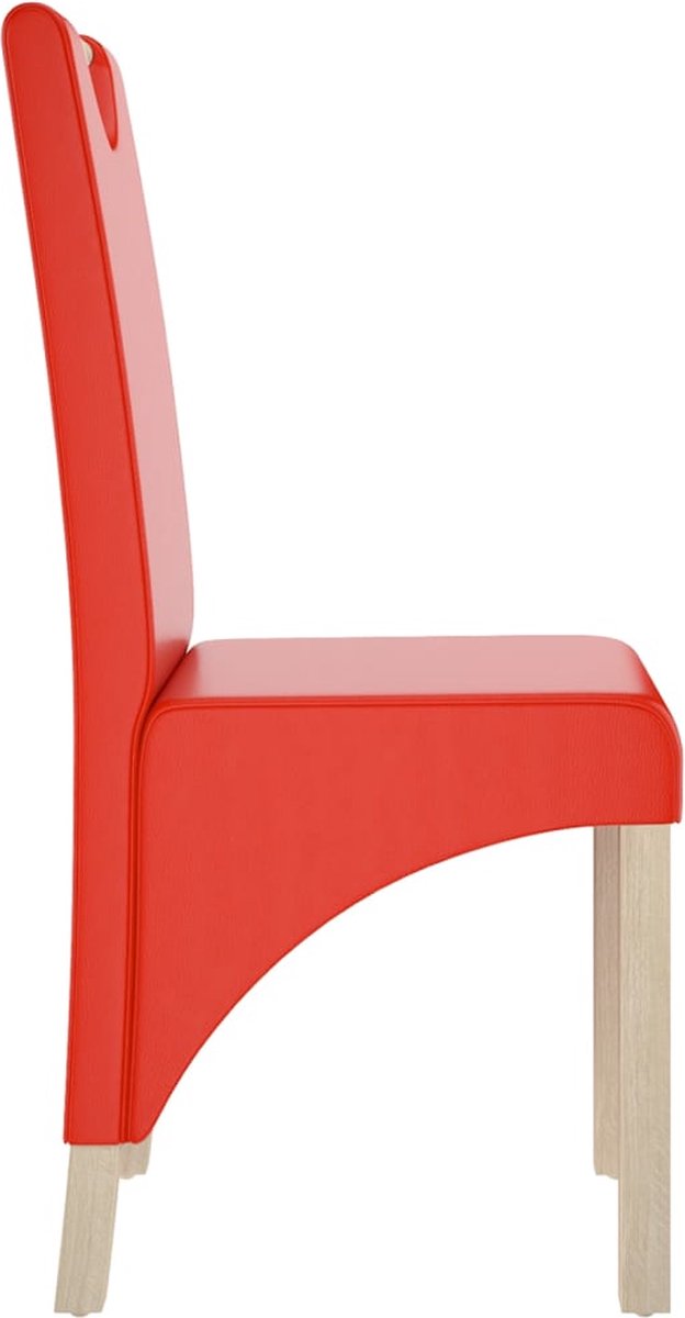 Vidaxl Eetkamerstoelen 2 St Kunstleer - Rood