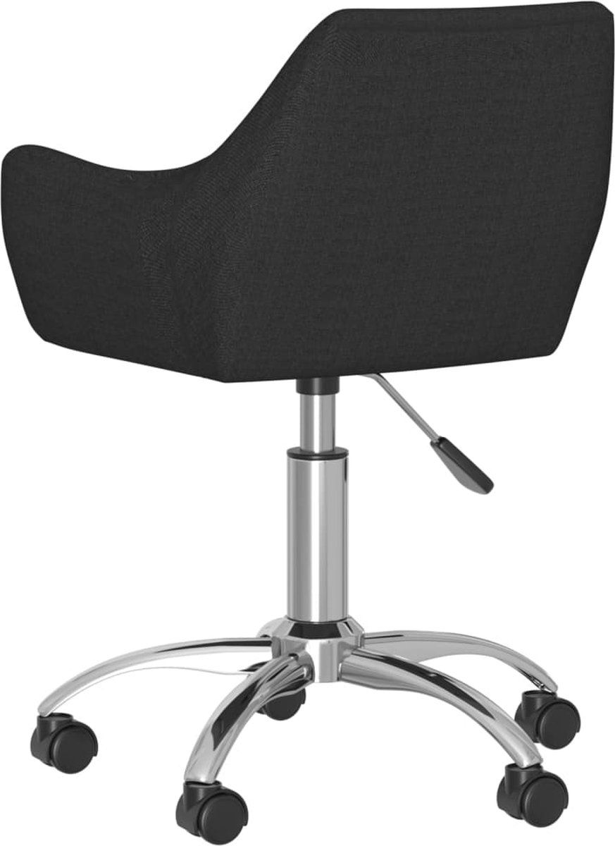 Vidaxl Eetkamerstoelen Draaibaar 4 St Stof - Zwart