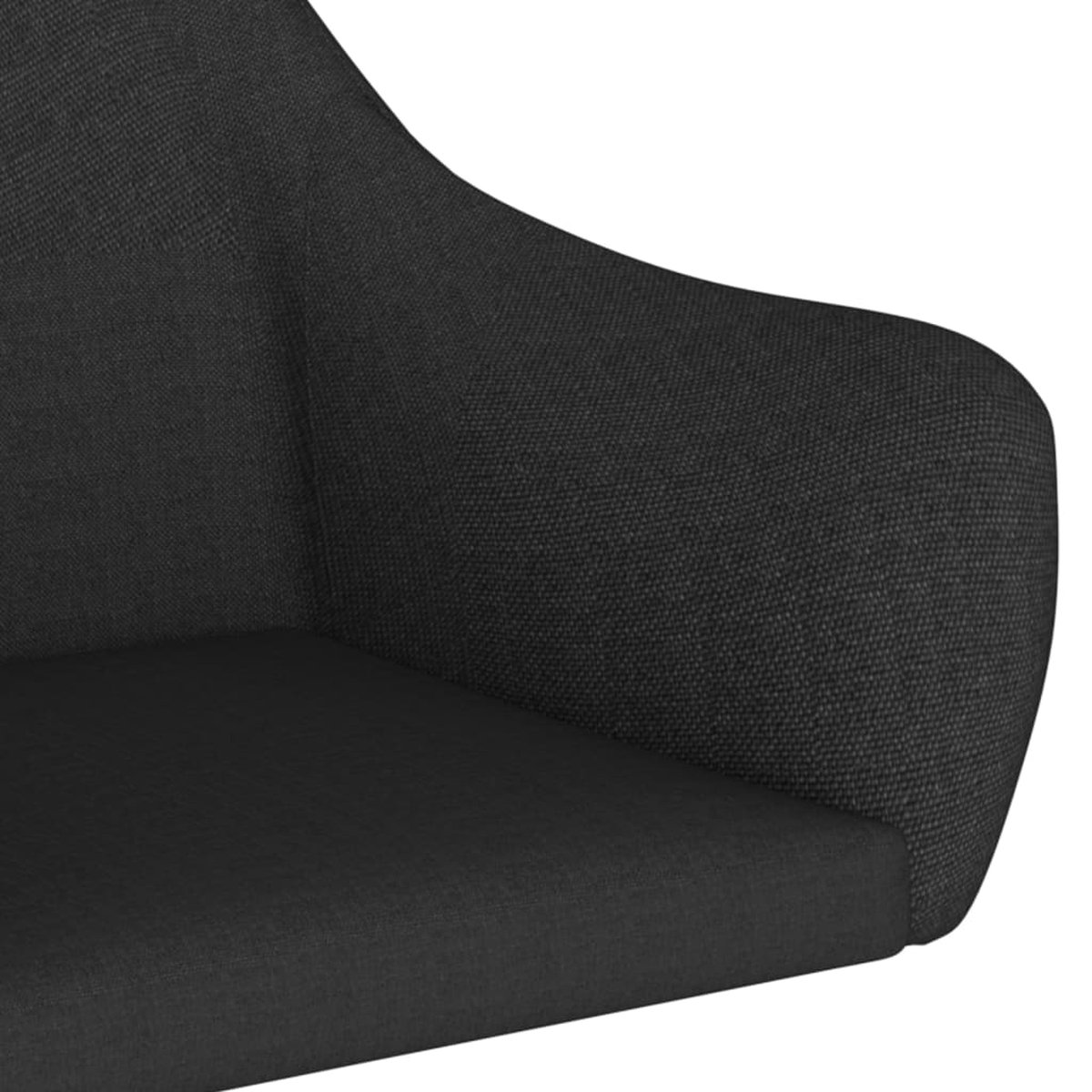 Vidaxl Eetkamerstoelen Draaibaar 4 St Stof - Zwart