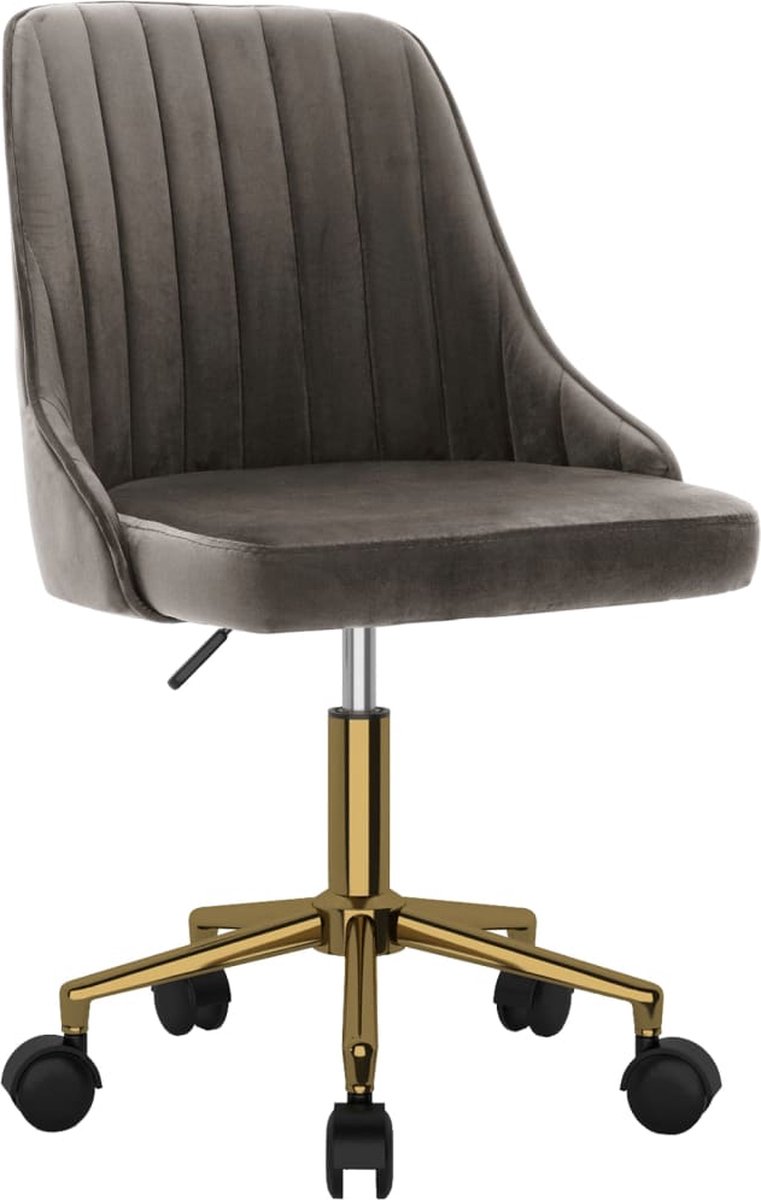 Vidaxl Eetkamerstoelen Draaibaar 2 St Fluweel Donker - Grijs