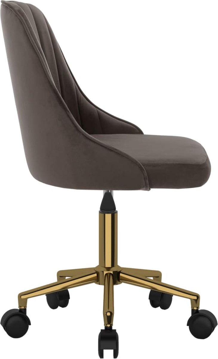 Vidaxl Eetkamerstoelen Draaibaar 2 St Fluweel Donker - Grijs