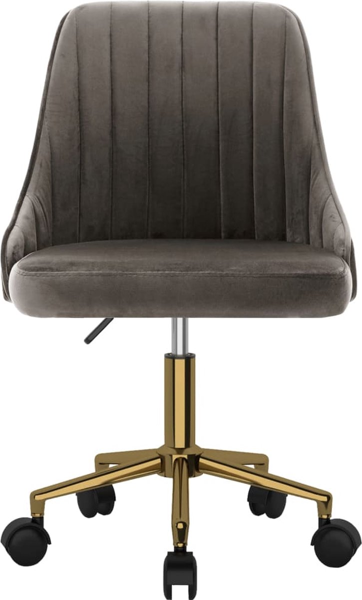 Vidaxl Eetkamerstoelen Draaibaar 2 St Fluweel Donker - Grijs
