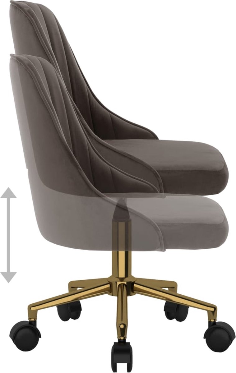 Vidaxl Eetkamerstoelen Draaibaar 2 St Fluweel Donker - Grijs