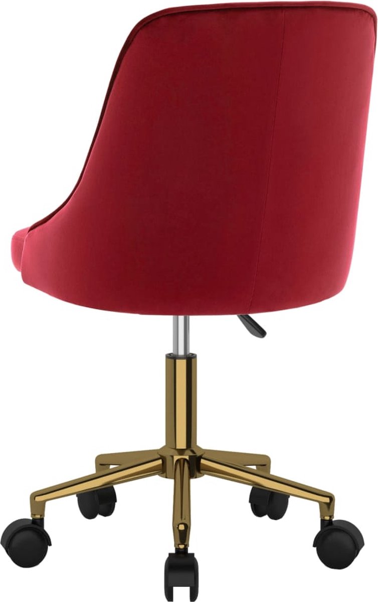 Vidaxl Eetkamerstoelen Draaibaar 2 St Fluweel Wijn - Rood