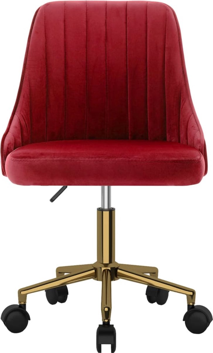Vidaxl Eetkamerstoelen Draaibaar 2 St Fluweel Wijn - Rood
