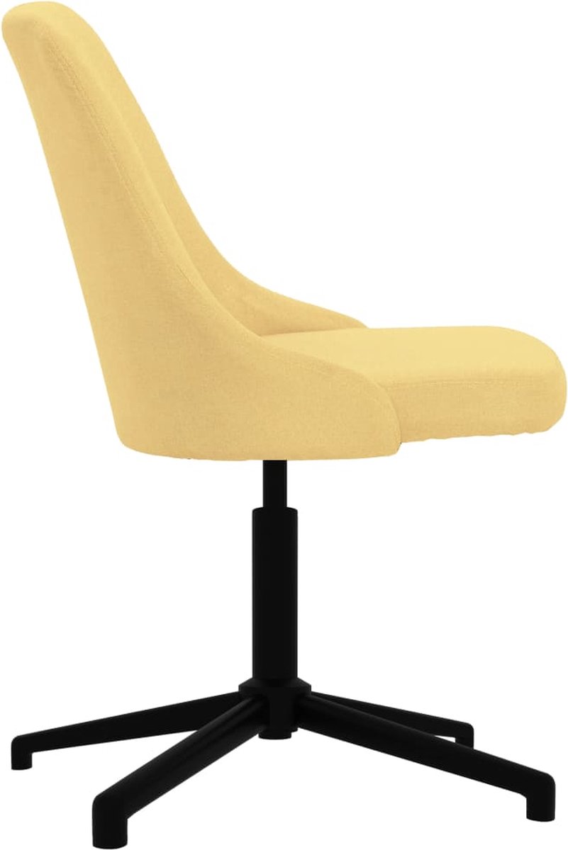 Vidaxl Eetkamerstoelen Draaibaar 2 St Stof - Geel