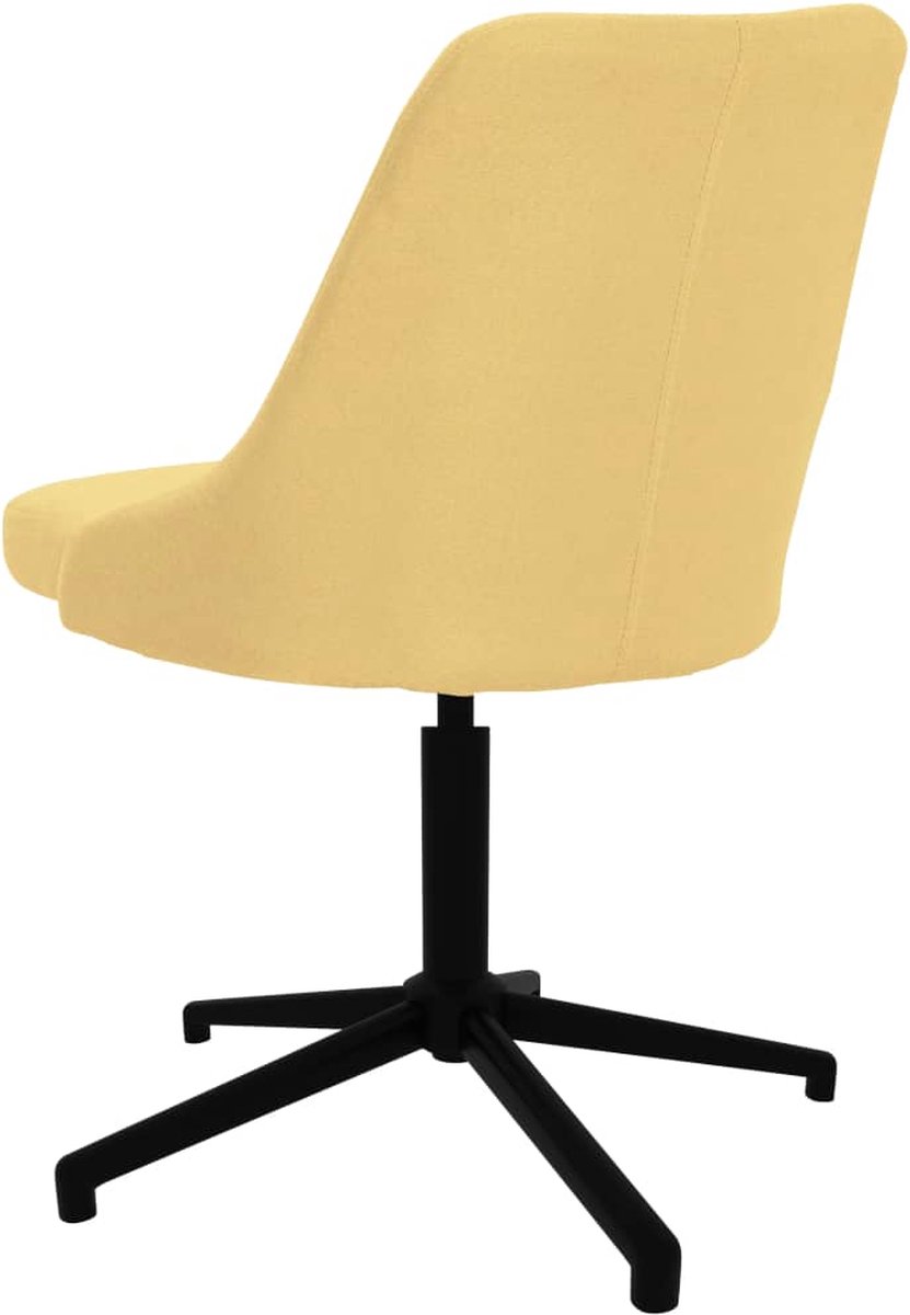 Vidaxl Eetkamerstoelen Draaibaar 2 St Stof - Geel