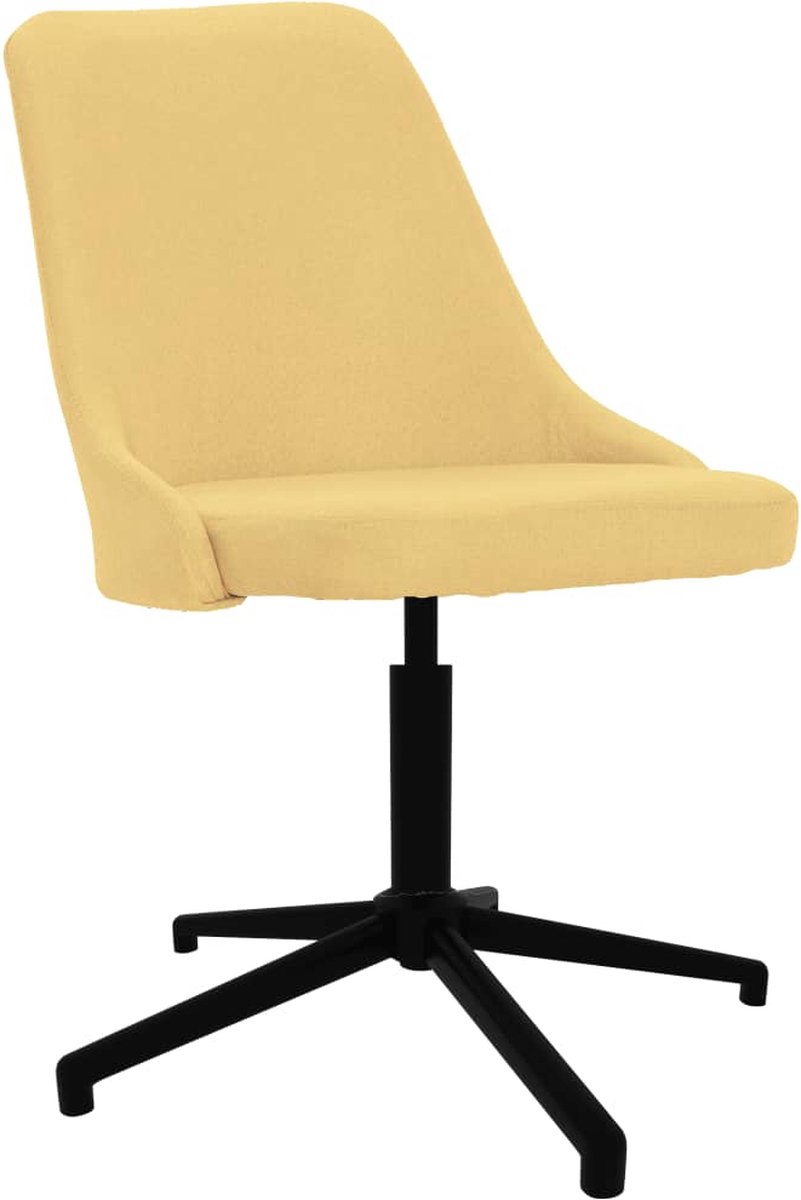 Vidaxl Eetkamerstoelen Draaibaar 2 St Stof - Geel