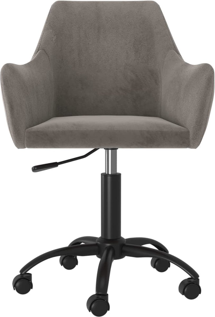 Vidaxl Eetkamerstoelen Draaibaar 2 St Fluweel Licht - Grijs