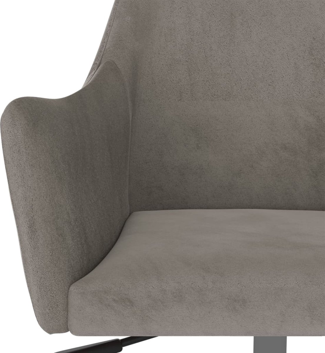 Vidaxl Eetkamerstoelen Draaibaar 2 St Fluweel Licht - Grijs