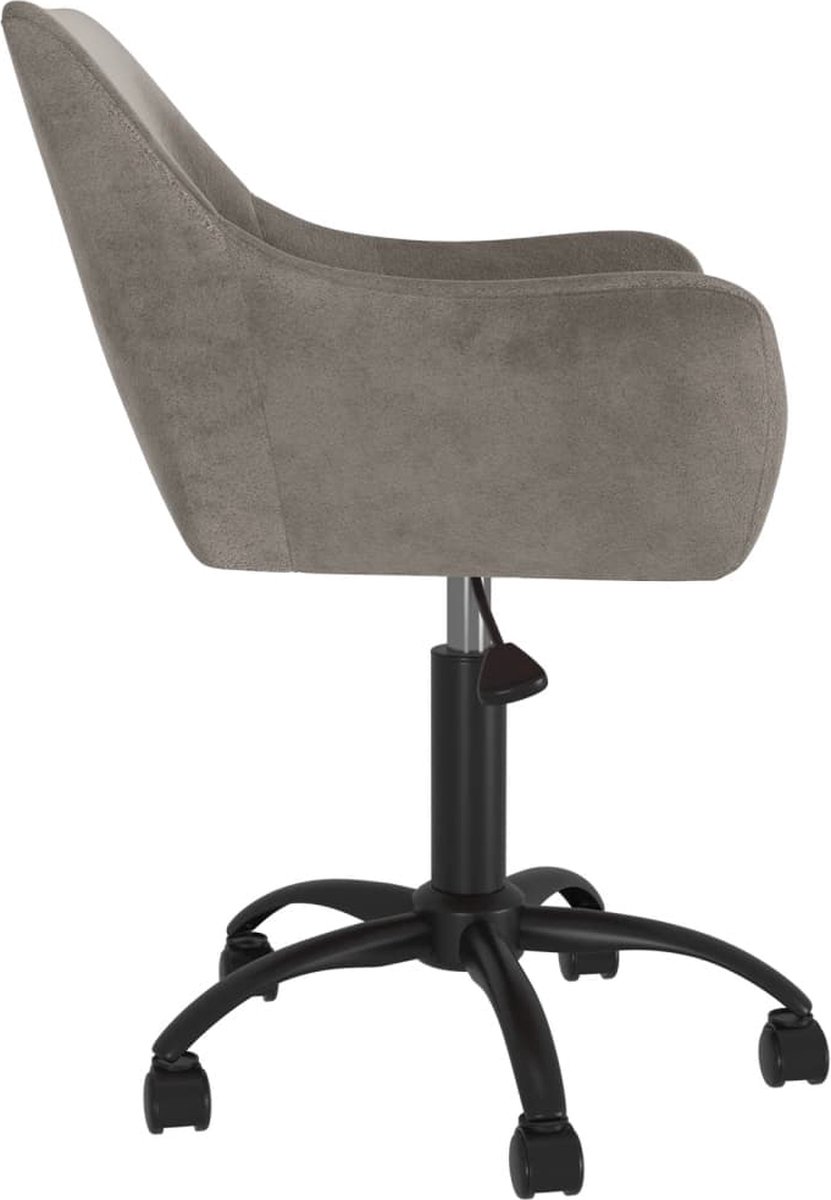 Vidaxl Eetkamerstoelen Draaibaar 2 St Fluweel Licht - Grijs