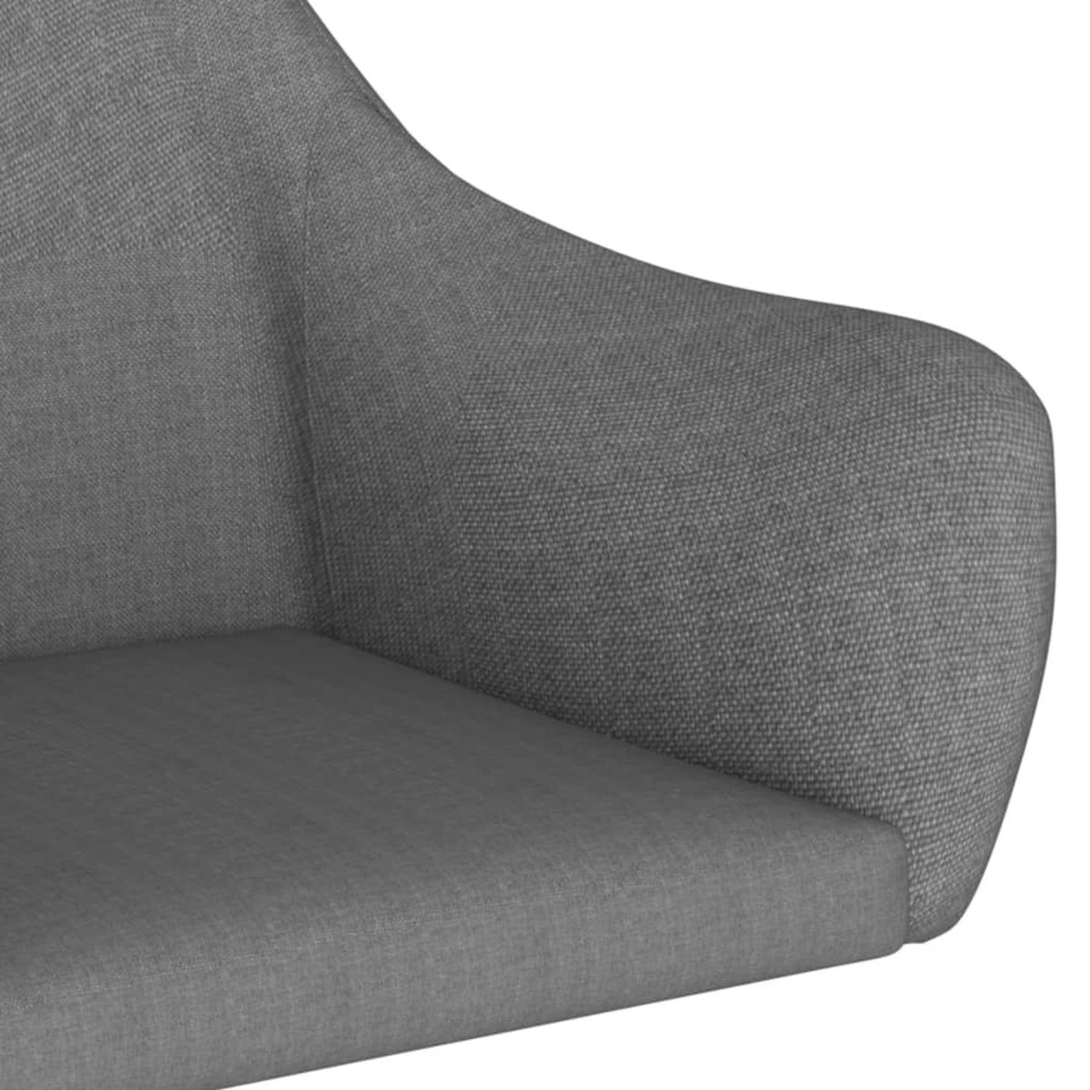 Vidaxl Eetkamerstoelen 2 St Draaibaar Stof Donker - Grijs