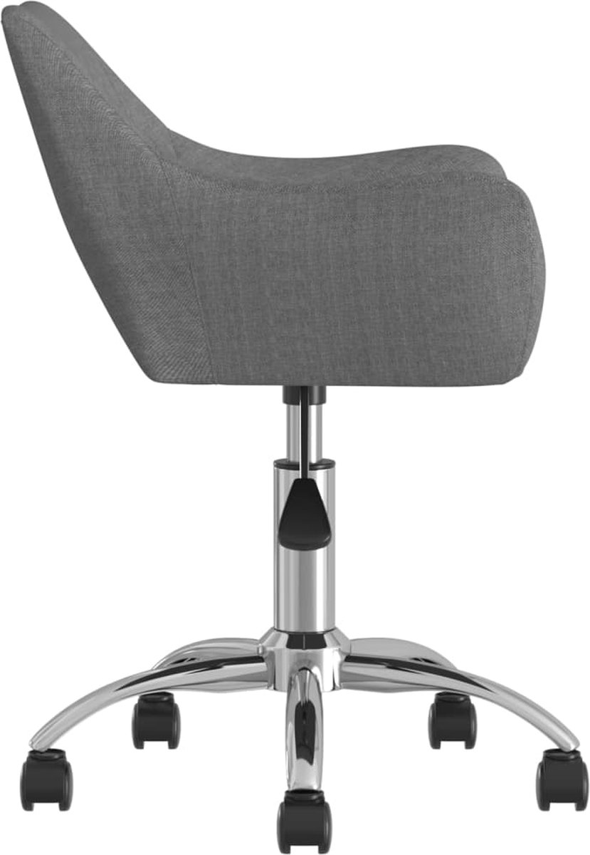 Vidaxl Eetkamerstoelen 2 St Draaibaar Stof Donker - Grijs