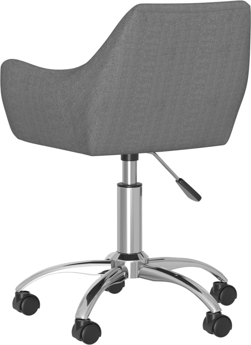 Vidaxl Eetkamerstoelen 2 St Draaibaar Stof Donker - Grijs