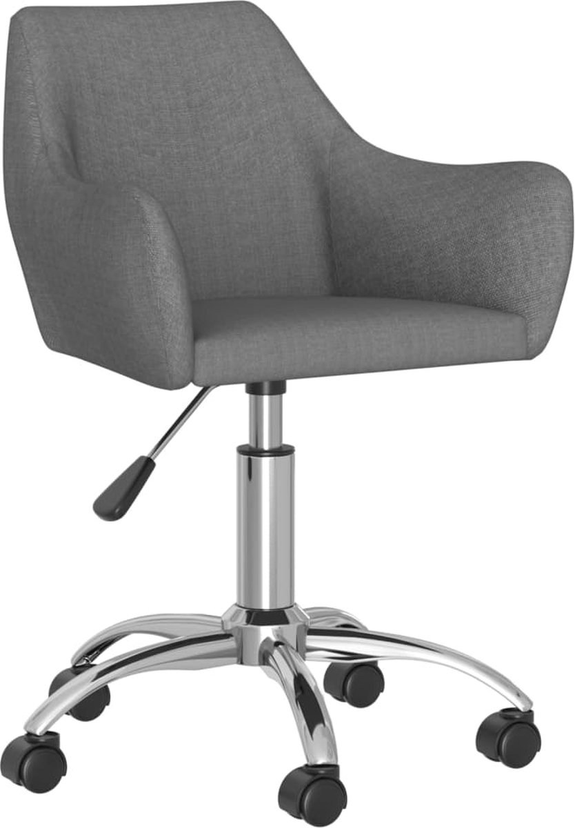 Vidaxl Eetkamerstoelen 2 St Draaibaar Stof Donker - Grijs