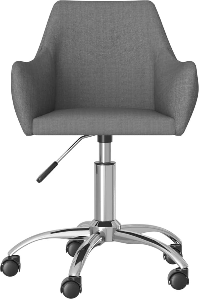 Vidaxl Eetkamerstoelen 2 St Draaibaar Stof Donker - Grijs