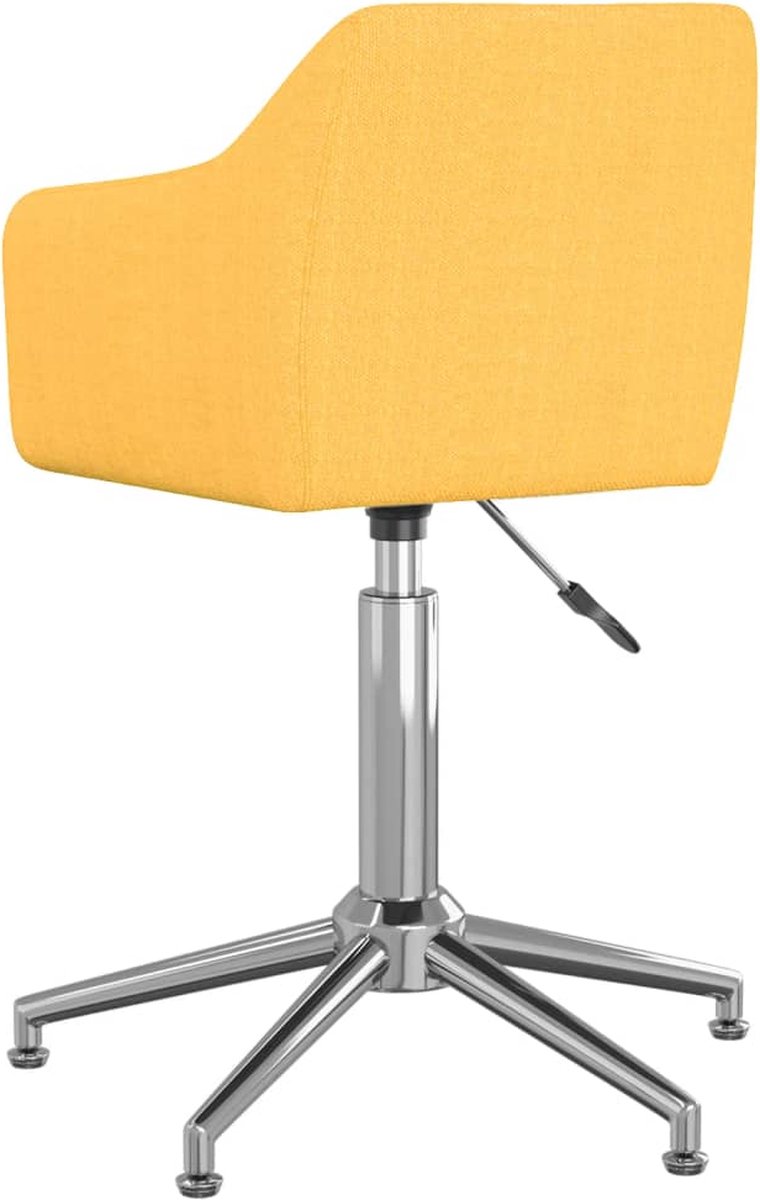 Vidaxl Eetkamerstoelen Draaibaar 2 St Stof - Geel