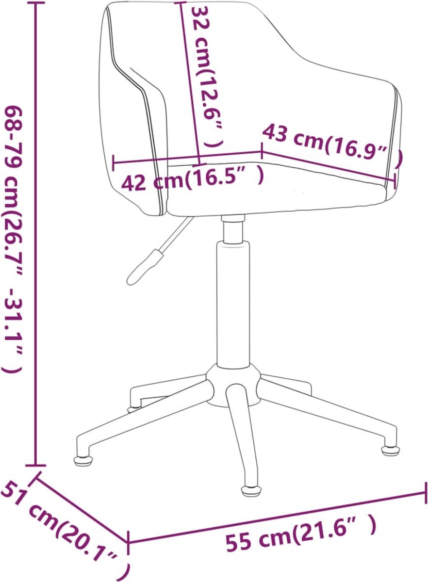 Vidaxl Eetkamerstoelen Draaibaar 2 St Stof - Geel