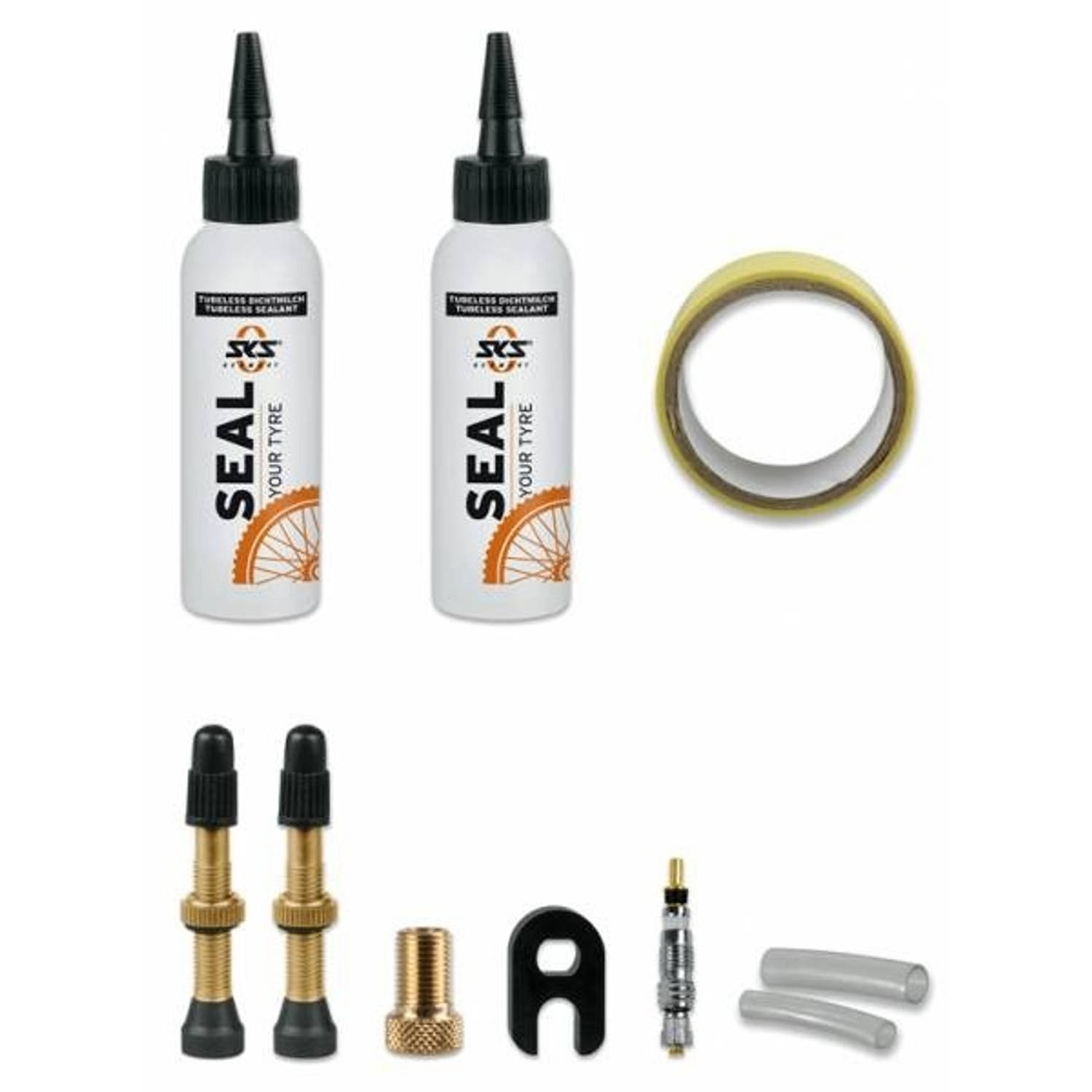 SKS Tubeless Kit 29 Mm Met Lekbescherming 10-delig - Wit