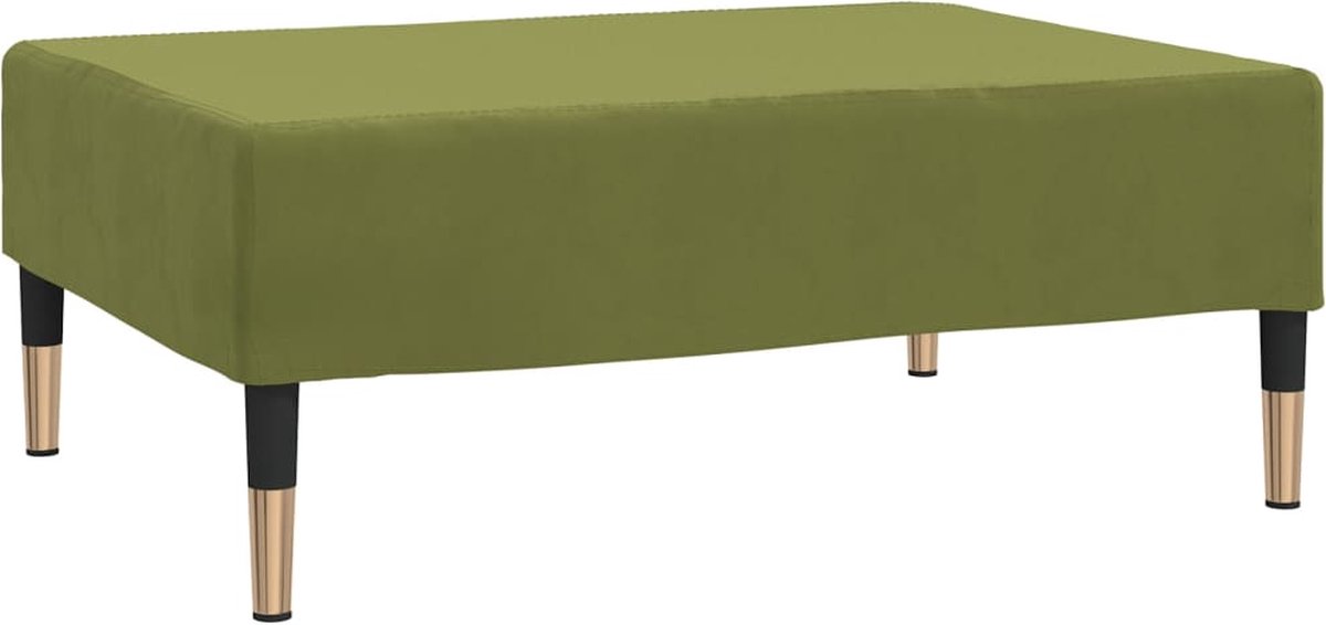 Vidaxl Voetenbank 78x56x32 Cm Fluweel Licht - Groen