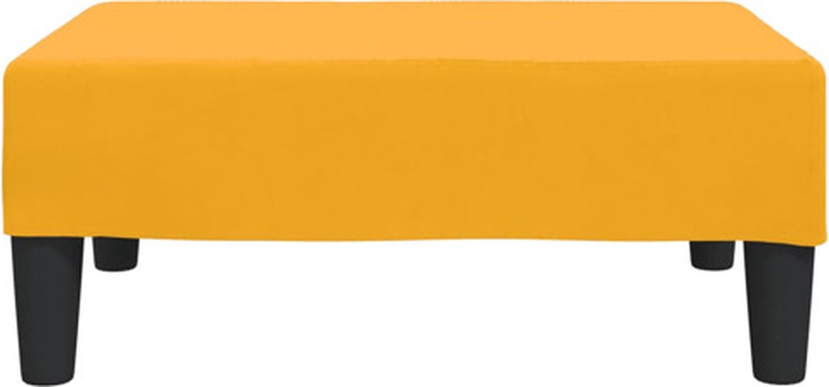 Vidaxl Voetenbank 78x56x32 Cm Fluweel - Geel