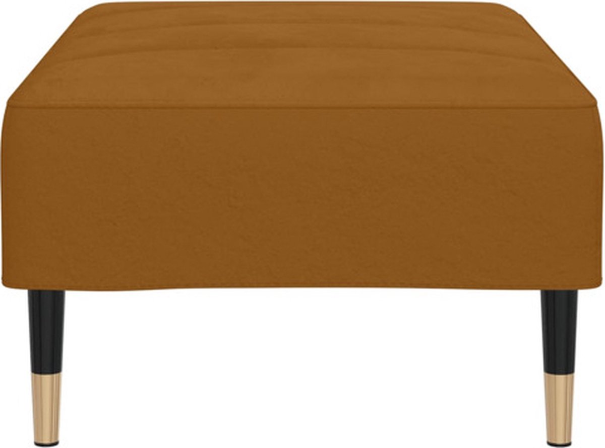 Vidaxl Voetenbank 78x56x32 Cm Fluweel - Bruin