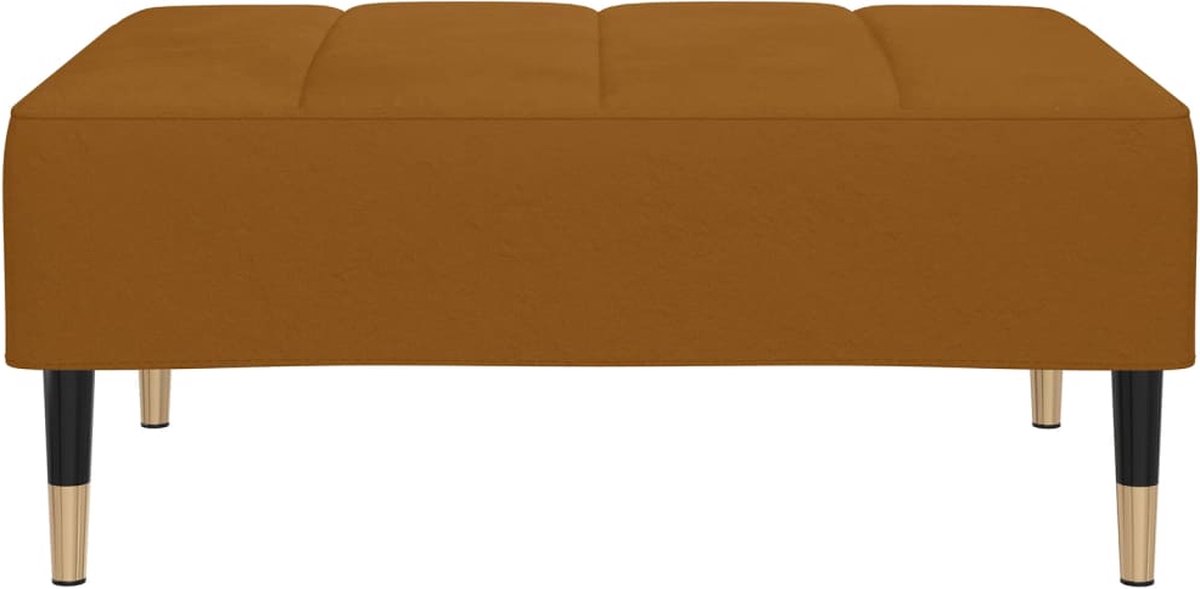 Vidaxl Voetenbank 78x56x32 Cm Fluweel - Bruin