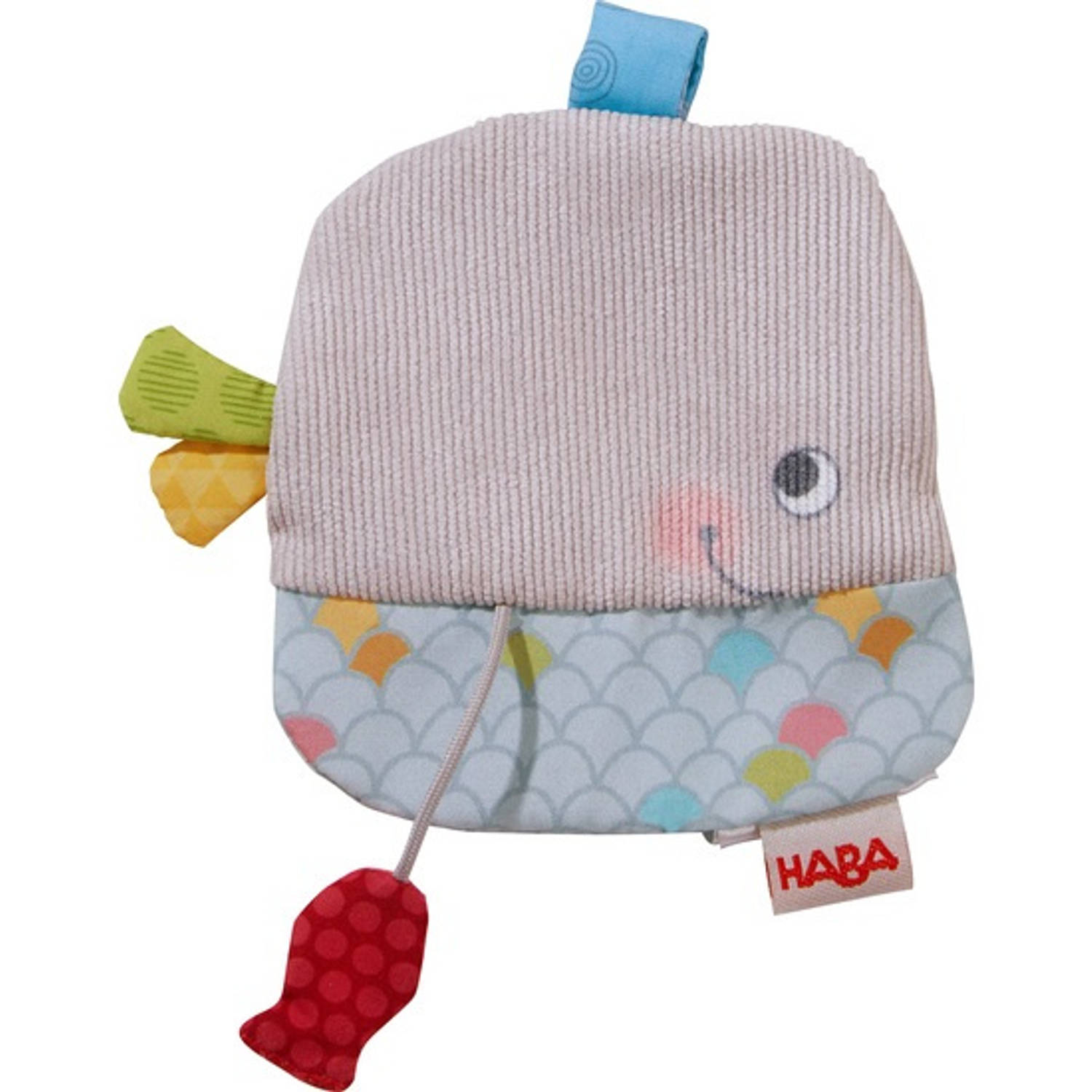 HABA Knuffeldoekje Walvis Junior 10,5 X 12,5 Cm Polyester - Grijs