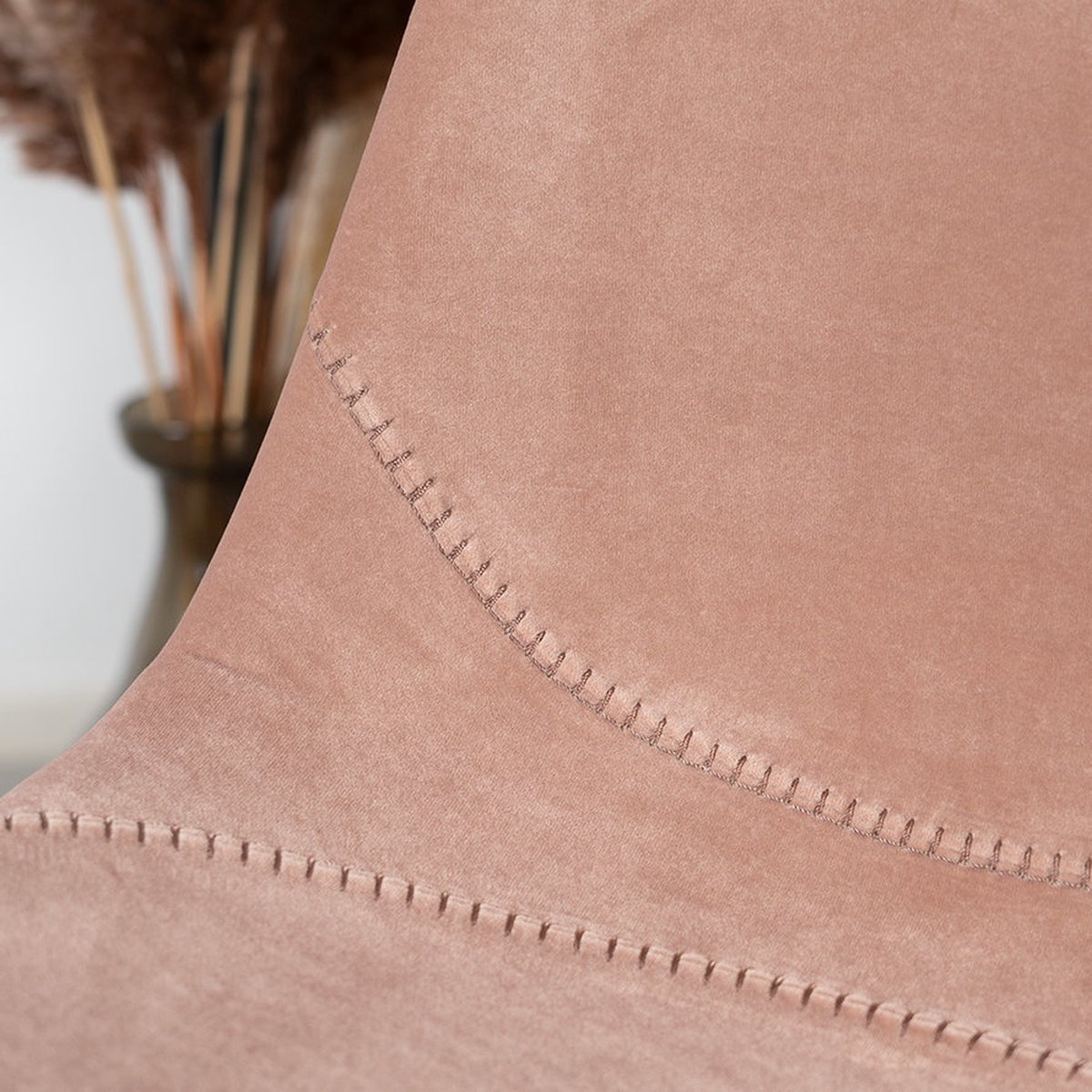 Bronx71 Velvet Eetkamerstoel Logan - Eetkamerstoelen Set Van 6 - Roze