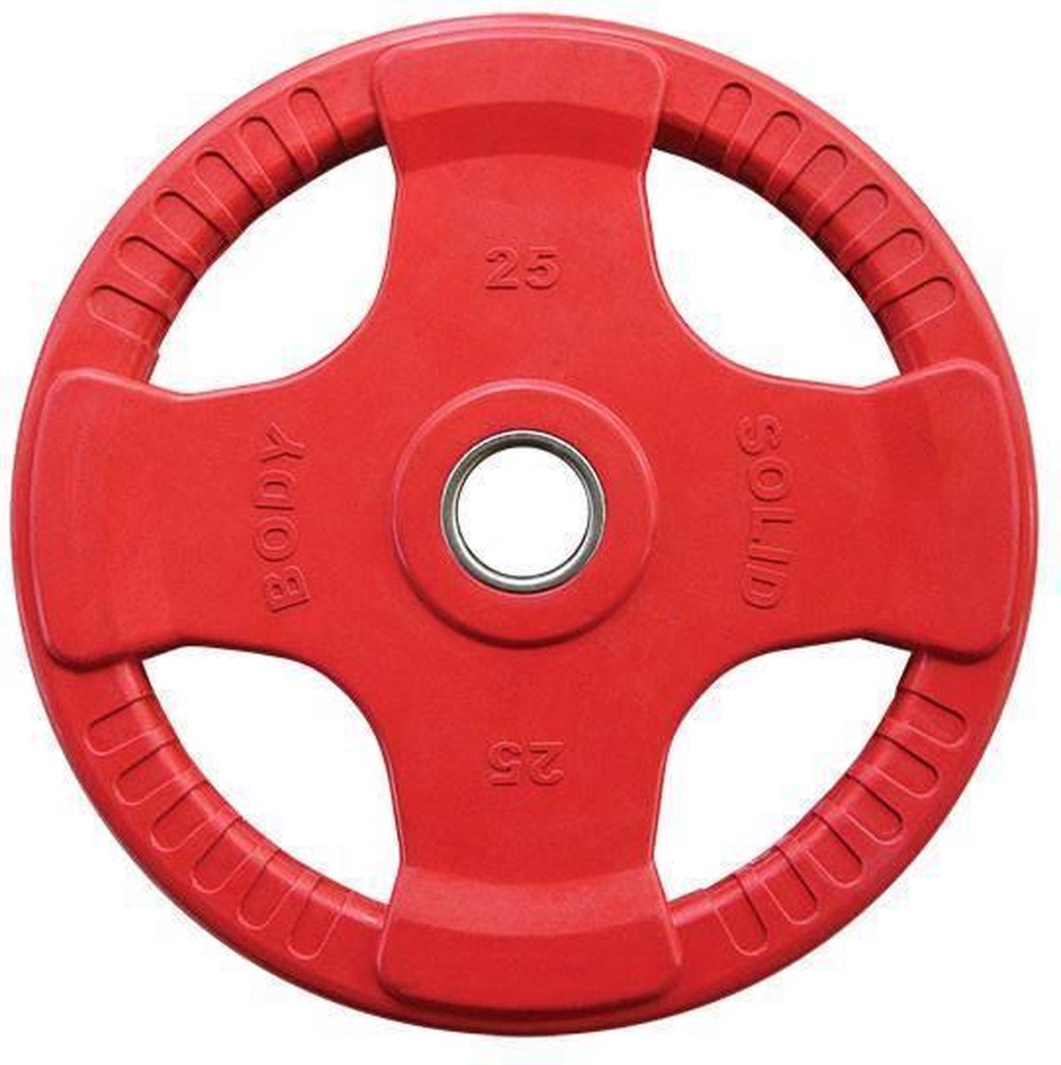 Body-Solid Gekleurde Rubberen Olympische Halterschijven 50 Mm Orck - Per Stuk - 25 Kg - - Rood