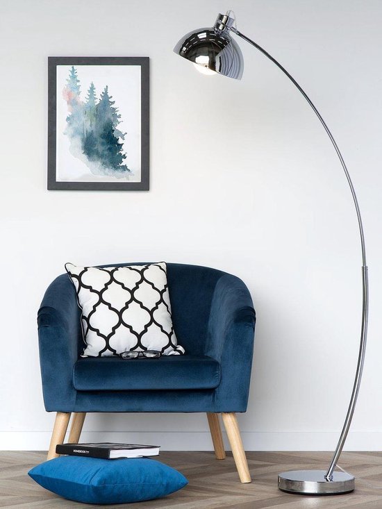 Beliani Dintel Staande Lamp Metaal 25 X 25 Cm - Silver