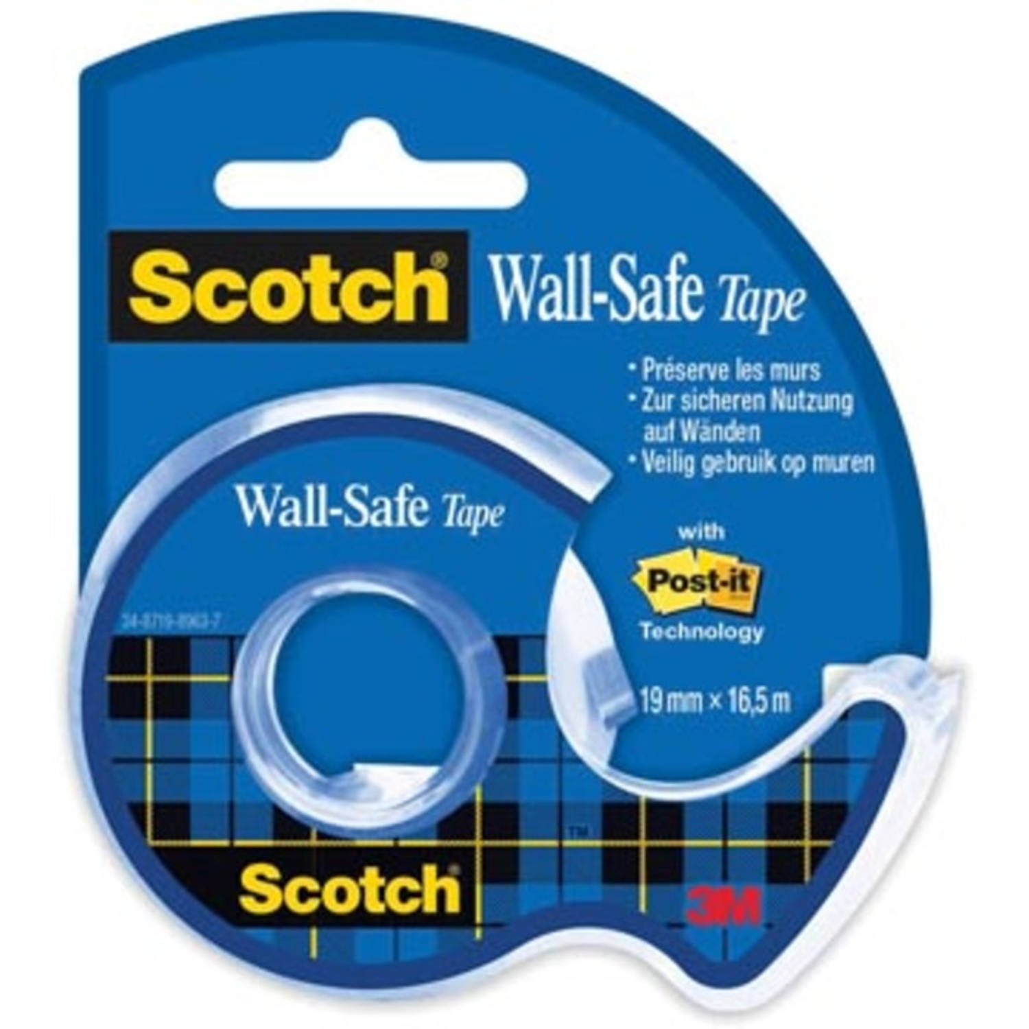 Scotch Wall-safe Tape Ft 19 Mm X 16,5 M, Op Blister