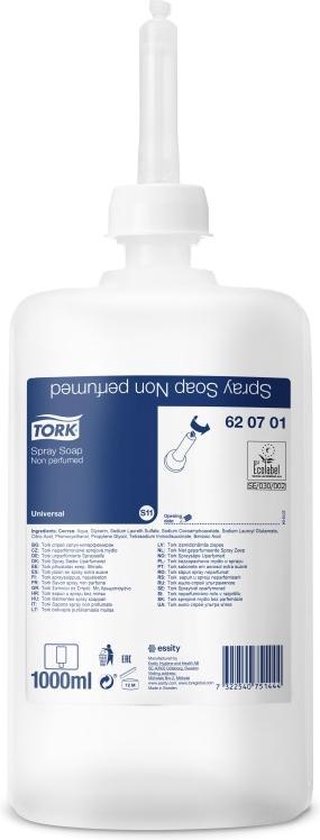 Tork Vloeibare Zeep, Extra Mild, Systeem S11, Flacon Van 1 Liter