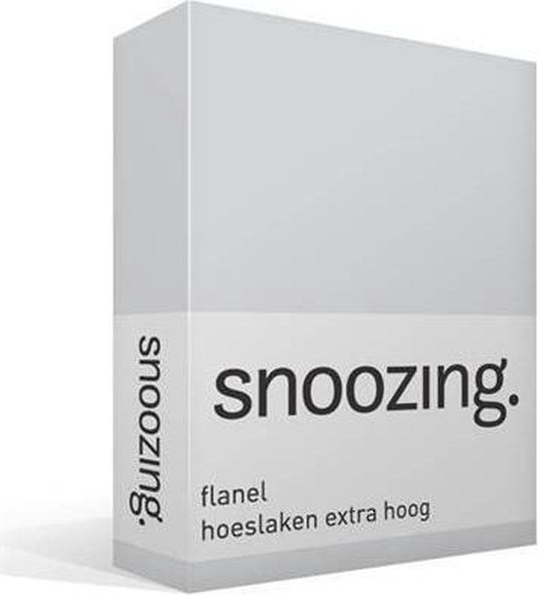 Snoozing - Flanel - Hoeslaken - Extra Hoog - 200x210/220 - - Grijs