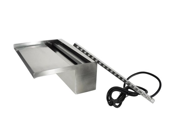 Ubbink Niagara Rvs Waterval 30 Cm Met Led Inox 304 Met Lange Uitloop - Silver