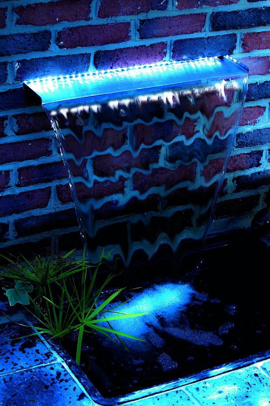 Ubbink Niagara Rvs Waterval 30 Cm Met Led Inox 304 Met Lange Uitloop - Silver