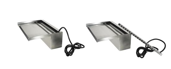 Ubbink Niagara Rvs Waterval 30 Cm Met Led Inox 304 Met Lange Uitloop - Silver