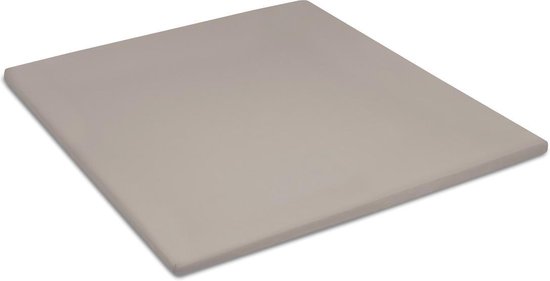 Cinderella Katoen-satijn Topper Hoeslaken - 100% Katoen-satijn - 1-persoons (100x210 Cm) - Taupe - Bruin