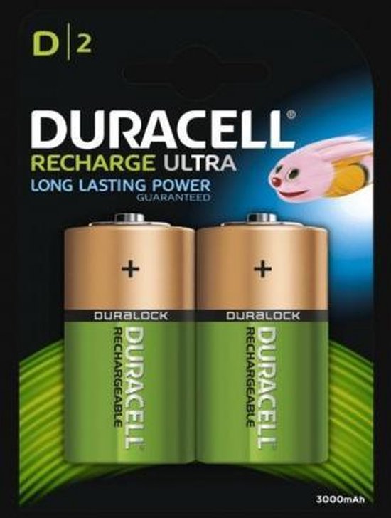 Duracell Oplaadbare Batterijen D, Blister Van 2 Stuks